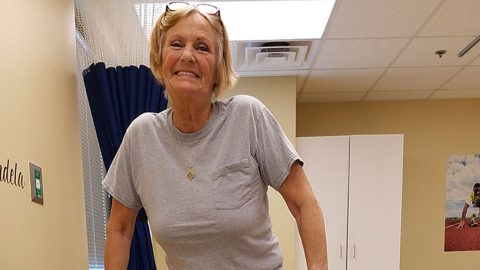 above knee surgery patient
